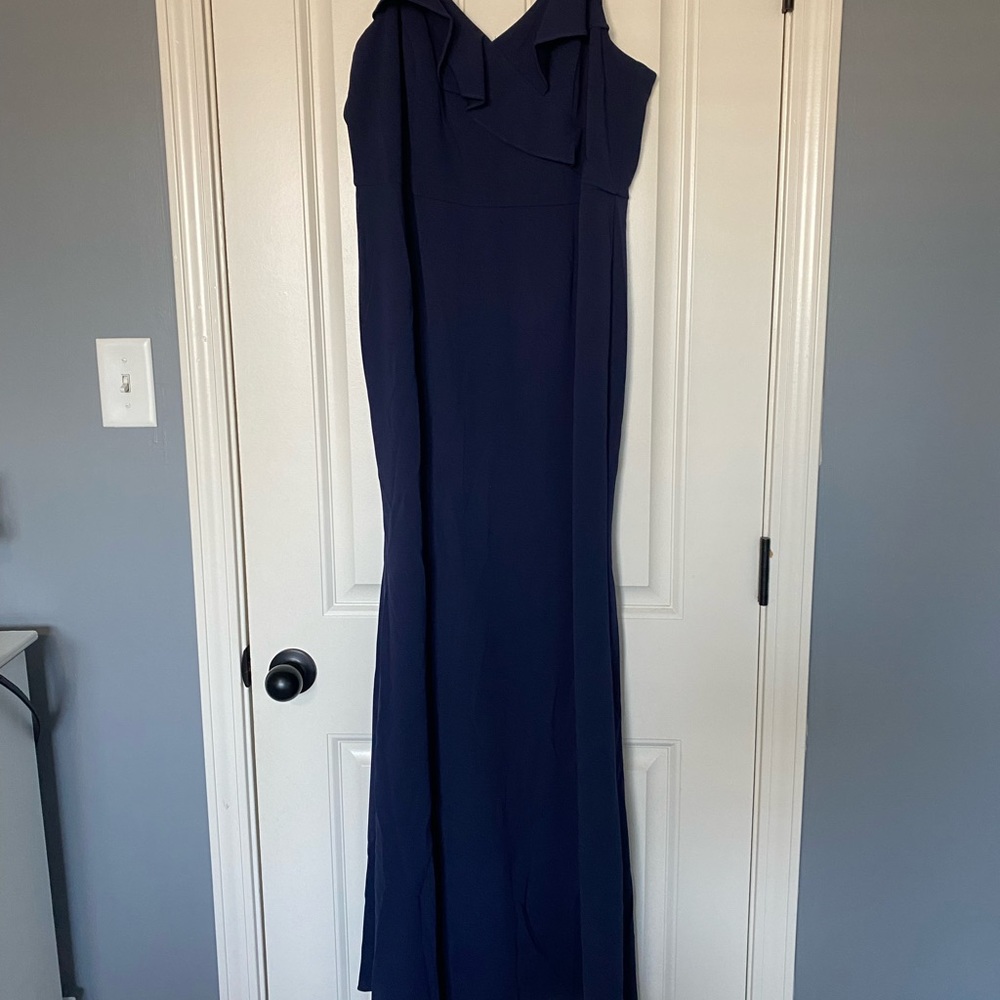 blue david’s bridal dress